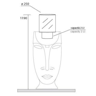 Камин для раковины Kerasan Artwork 7568K2  биоэтаноловый